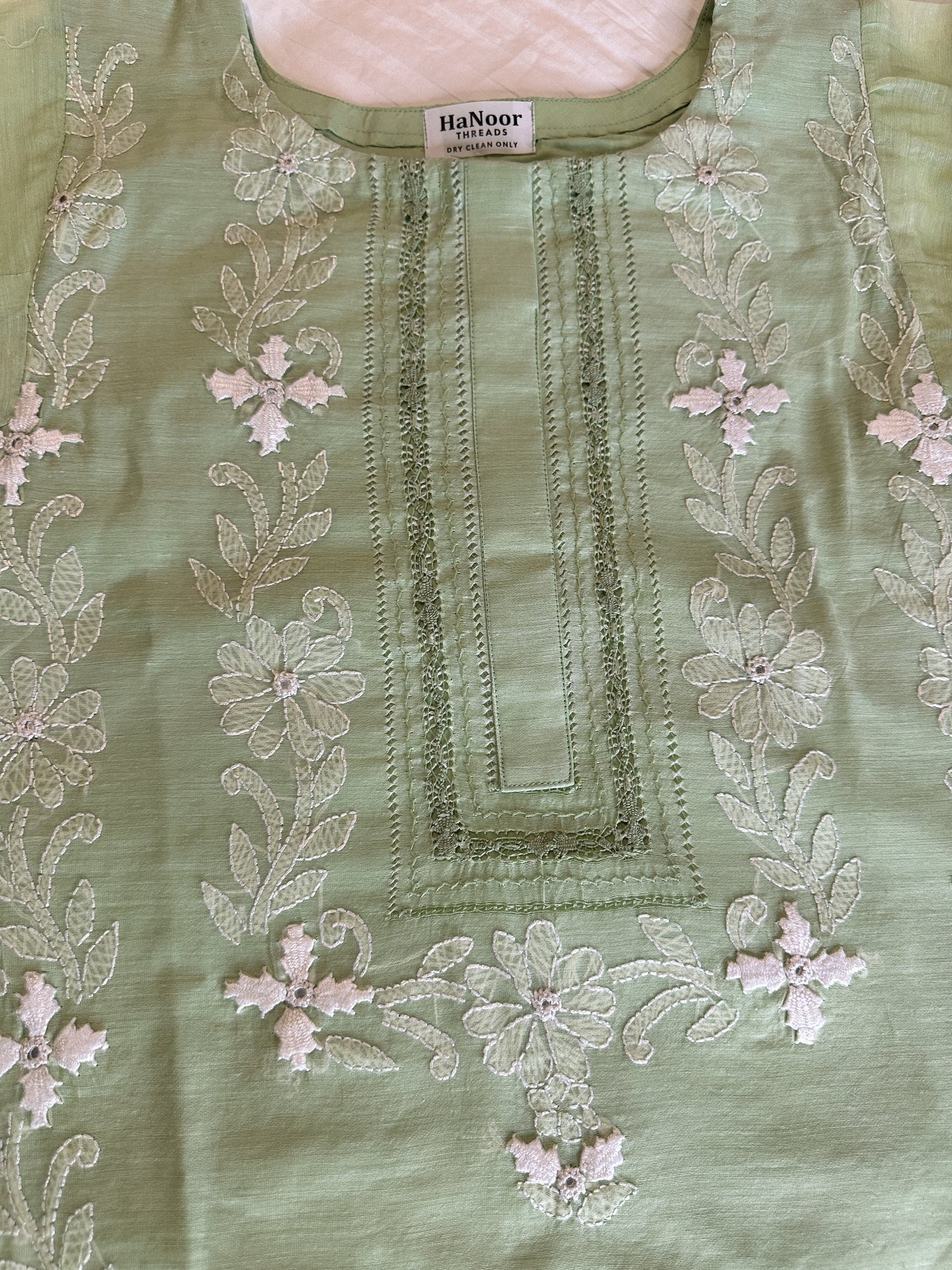 Mint Green - Tarkashi Hand Embroidered suit - 2 Piece
