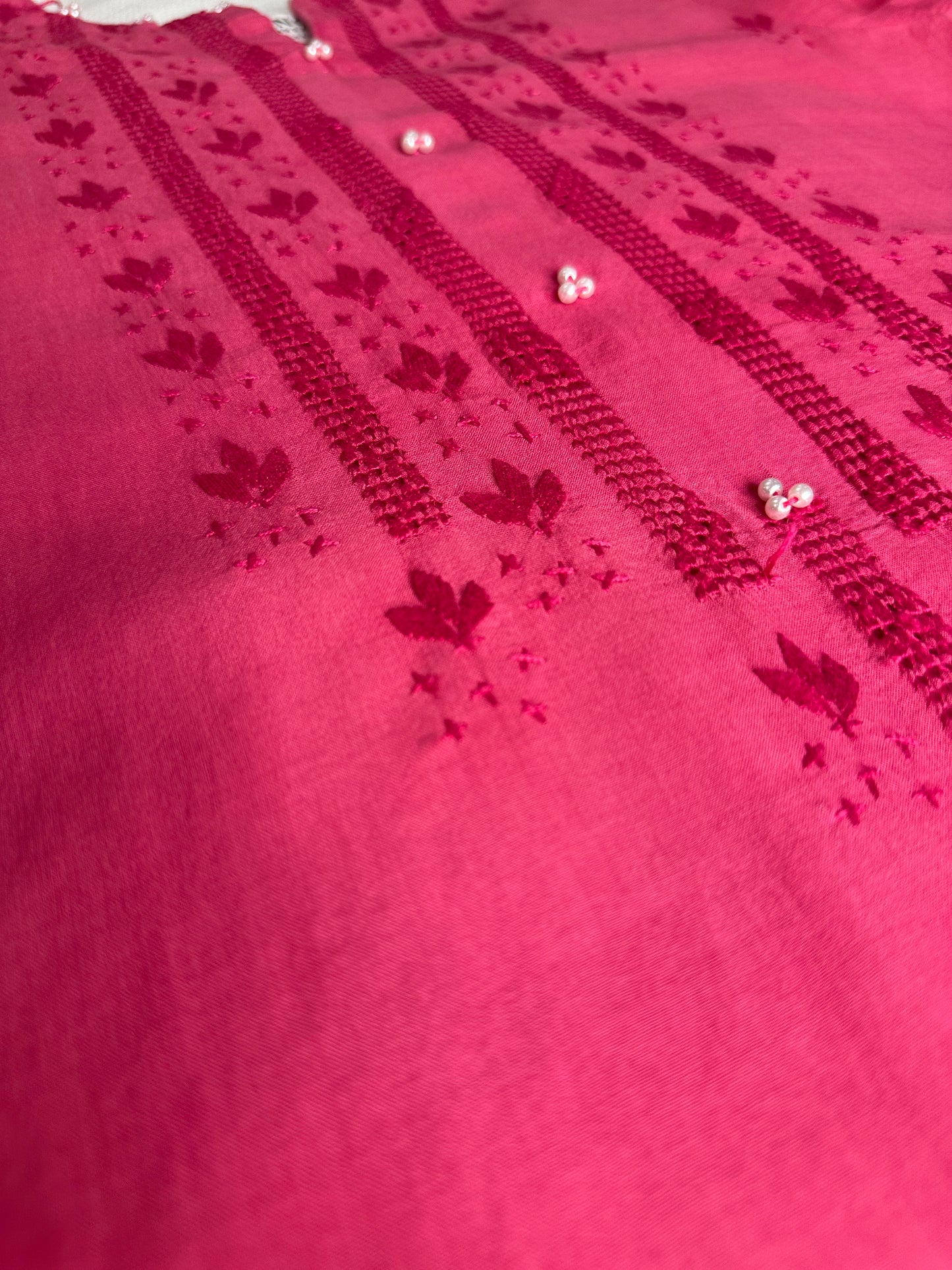Fuchsia - Light Tarkashi Hand Embroidered Kurta