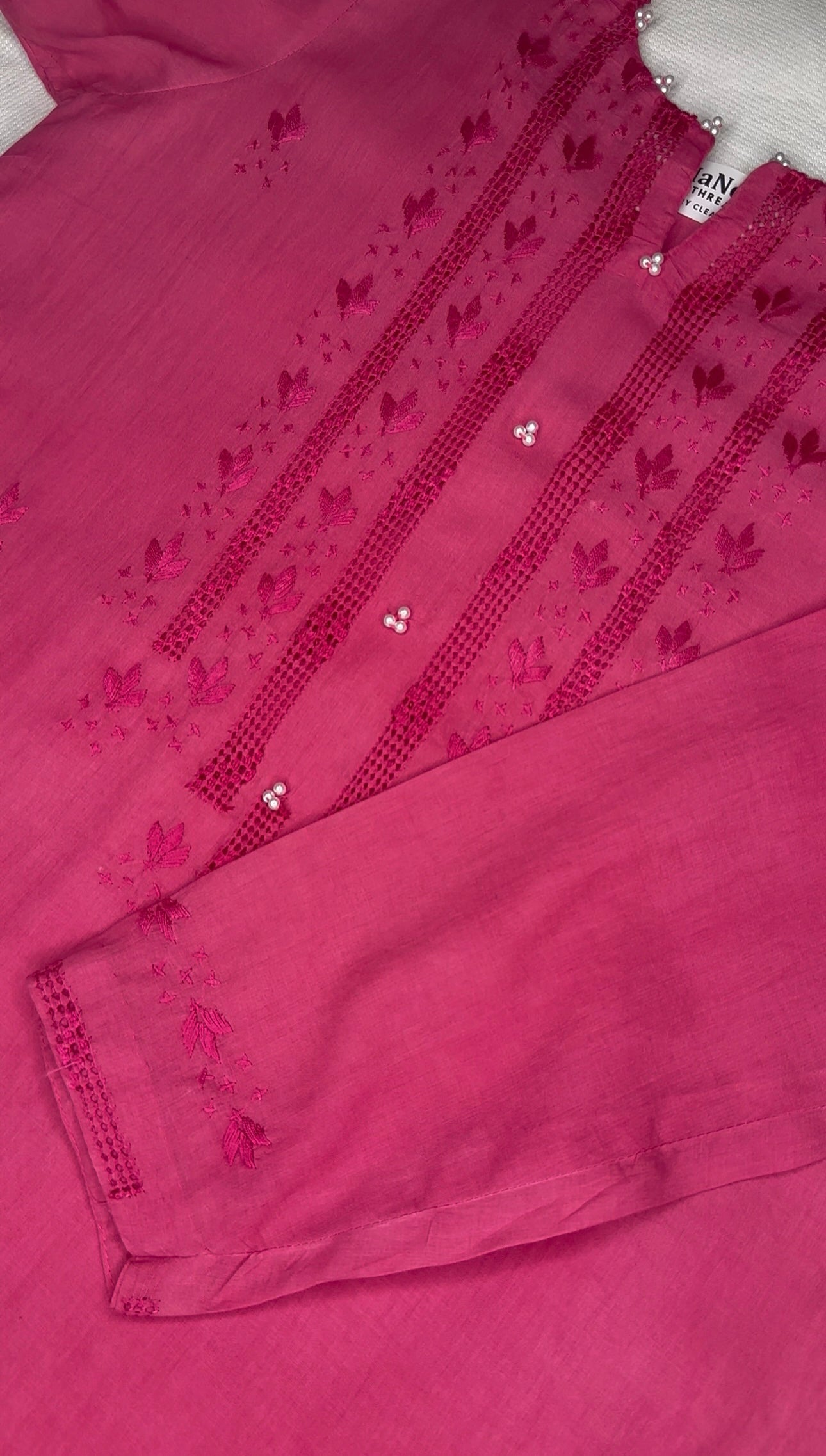 Fuchsia - Light Tarkashi Hand Embroidered Kurta