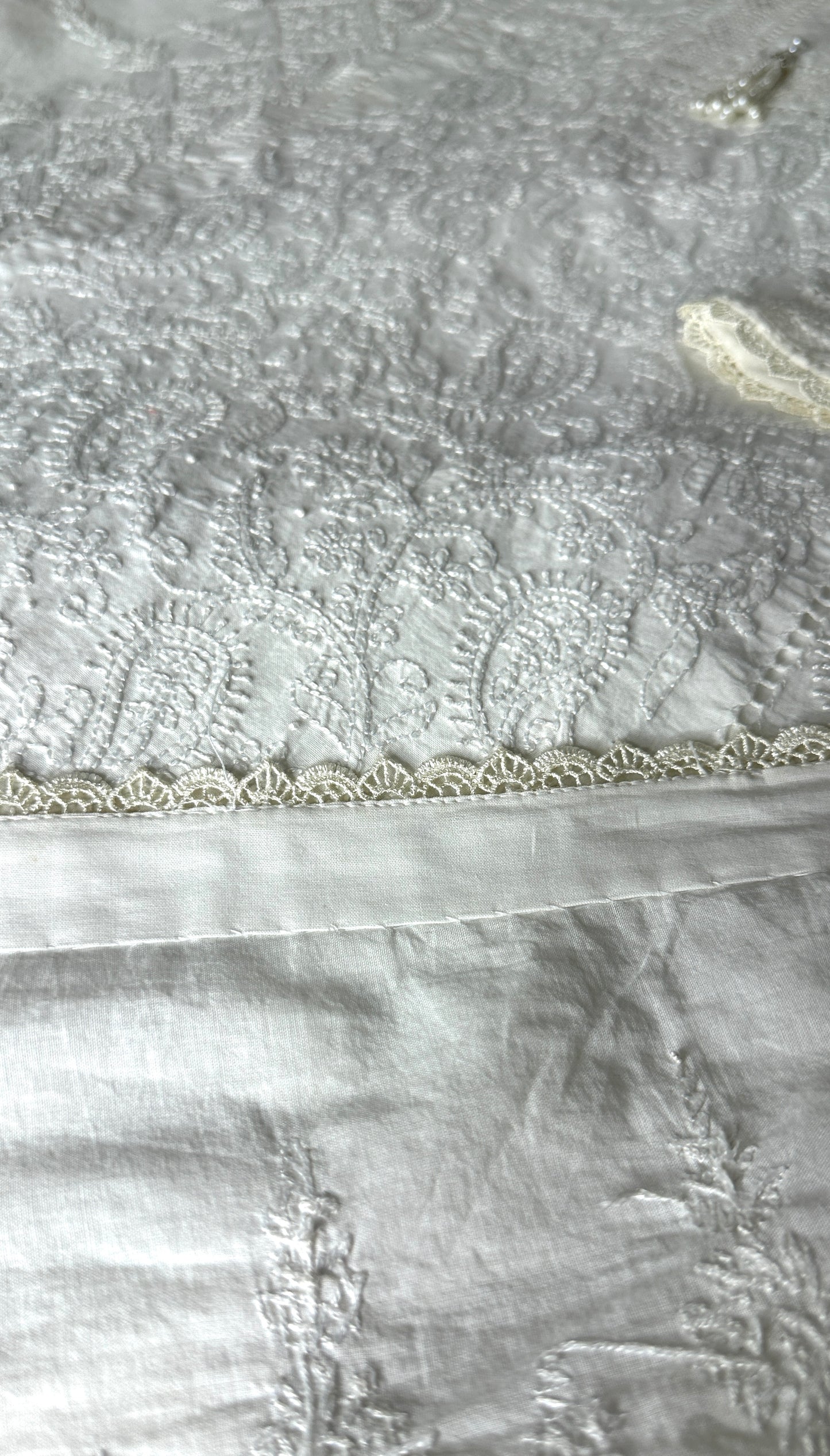 Classic White Full Tarkashi Hand Embroidered Kurta