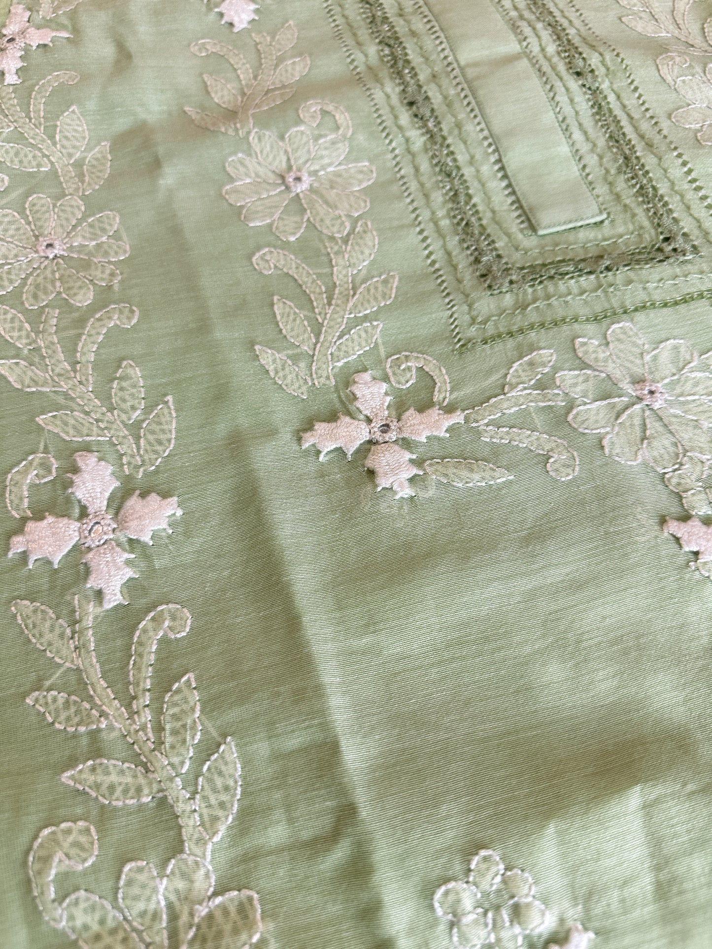 Mint Green - Tarkashi Hand Embroidered suit - 2 Piece