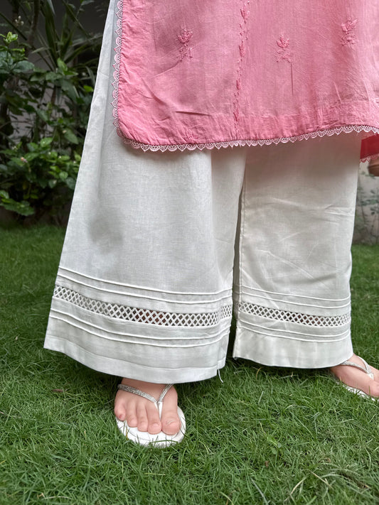 Straight White Trousers