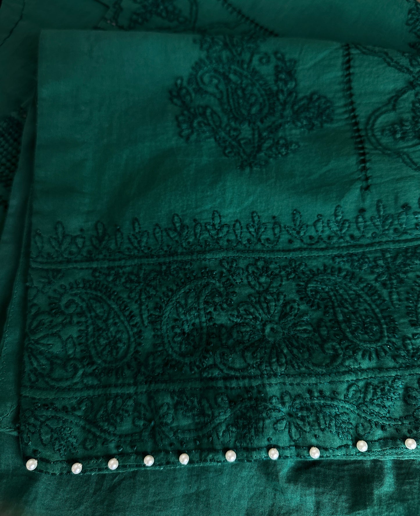 Emerald - Tarkashi Hand Embroidered Kurta